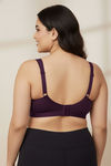 Zivame True Curv Single Layered Non Wired Full Coverage Minimiser Bra - Dark Purple — thumbnail 2